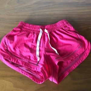Lululemon Pink Mesh Trim Shorts DISCOUNTED PRICE